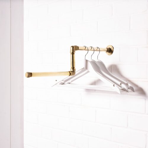 Drop-Level-Straight-Clothes-Rails-Solid-Brass-Pipe-Style-3