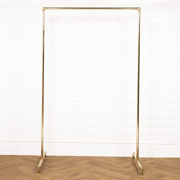 Free-Standing-Clothing-Rail-Solid-Brass-Pipe-Style-5