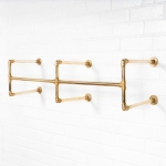 Wall-Mounted-Twin-Rail-Solid-Brass-Pipe-Style