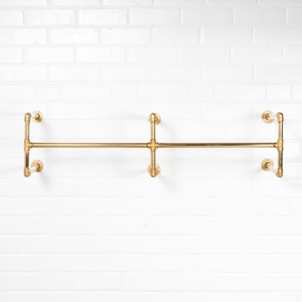 Wall-Mounted-Twin-Rail-Solid-Brass-Pipe-Style-4