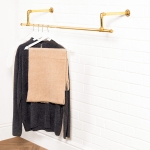 Tee-Style-Double-Level-Clothing-Rail-Solid-Brass-Pipe-Style-2