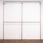 Four-Square-Full-Height-Clothing-Rail-Solid-Brass-Pipe-Style-2