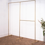 Free-Standing-Full-Height-Clothing-Rail-Solid-Brass-Pipe-Style-2