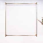 Wall-Mounted-Square-Two-Tiered-Clothing-Rail-Solid-Brass-Pipe-Style