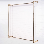 Wall-Mounted-Square-Two-Tiered-Clothing-Rail-Solid-Brass-Pipe-Style-2