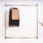 Wall-Mounted-Square-Two-Tiered-Clothing-Rail-Solid-Brass-Pipe-Style-4