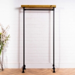 Free-Standing-Clothing-Rail-with-Wooden-Shelf-4