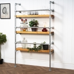 Wall-and-Floor-Mounted-Drinks-Cabinet-Industrial-Silver-Pipe-Style-3