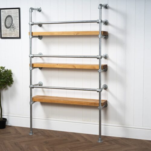 Wall-and-Floor-Mounted-Drinks-Cabinet-Industrial-Silver-Pipe-Style-4
