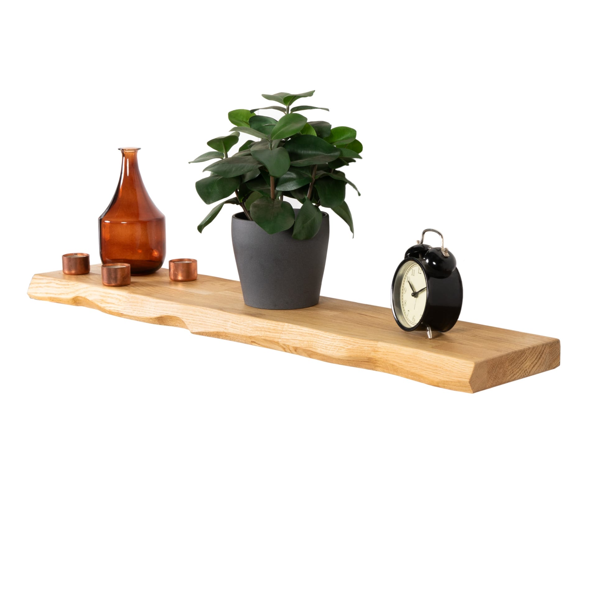 Solid Oak Wavey Edge Floating Shelves | Solid Oak Style - Pipe Dream ...