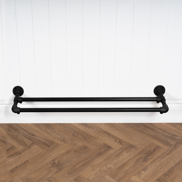 Wall-Mounted-Shoe-Rack-Powder-Coated-Key-Clamp-Pipe-Style