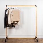 Freestanding-Single-Clothing-Rail-Solid-Wood-Style-3