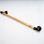 Elbow-Stair-Rail-Solid-Wood-and-Black-Key-Clamp-Style-5