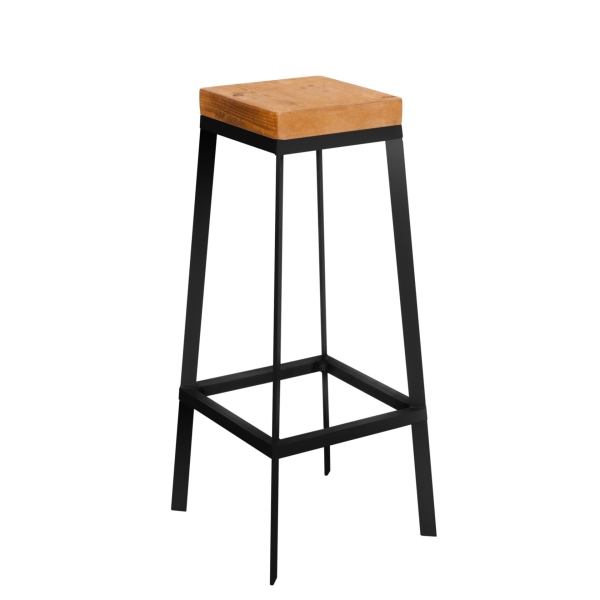 Reclaimed-Timber-and-Industrial-Steel-Backless-Bar-Stool-1