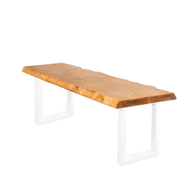 Live-Edge-Bench-Square-Legs-White