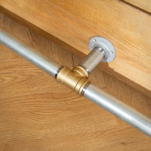 Bar/Kitchen-Corner-Foot-Rail-Industrial-Silver-and-Brass-2