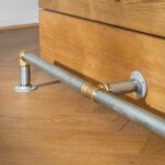 Bar/Kitchen-Corner-Foot-Rail-Industrial-Silver-and-Brass