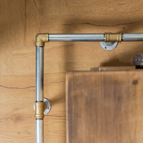 Bar/Kitchen-Corner-Foot-Rail-Industrial-Silver-and-Brass-3