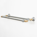 Urban-Double-Towel-Rail-Industrial-Silver-and-Brass-5