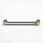 Urban-Double-Towel-Rail-Raw-Steel-and-Brass-6