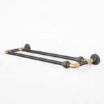 Urban-Double-Towel-Rail-Raw-Steel-and-Brass-5