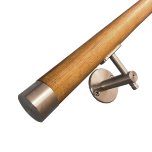 Handrail-Stainless-Steel-&-Oak-Flat-End-Caps-Premium-Rail