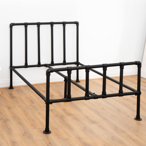 DIY-Industrial-Bed-with-Footboard-Black-Powder-Coated-Pipe-Style-7