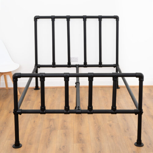 DIY-Industrial-Bed-with-Footboard-Black-Powder-Coated-Pipe-Style-5