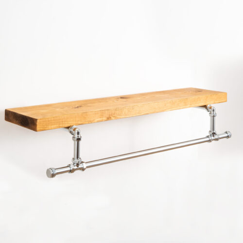 Tee-Clothes-Rail-With-Solid-Shelf-Chrome-6