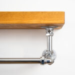 Elbow-Clothes-Rail-with-Solid-Wooden-Shelf-Chrome-5