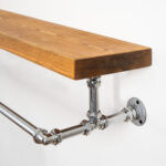 Elbow-Clothes-Rail-with-Solid-Wooden-Shelf-Chrome-4