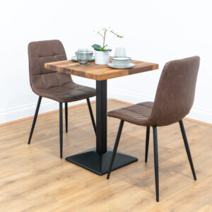Black-square-cafe-&-bistro-table-solid-walnut-style-1
