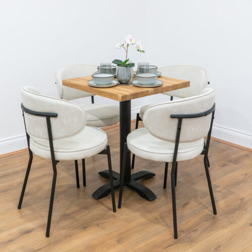 Black-X-base-cafe-&-bistro-table-solid-oak-style-7