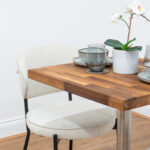 Silver-round-cafe-&-bistro-table-solid-walnut-style-3