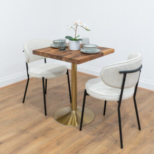 Gold-Round-Cafe-&-Bistro-Table-Solid-Walnut-Style-1