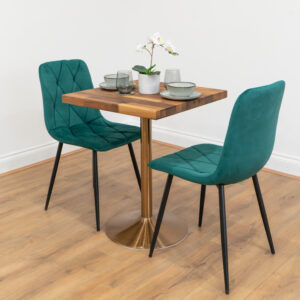 Rose-Gold-Round-Cafe-&-Bistro-Table-Solid-Walnut-Style-1