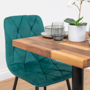 Black-X-base-cafe-&-bistro-table-solid-walnut-style-5