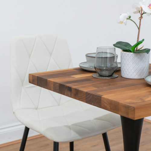 Black-round-cafe-&-bistro-table-solid-walnut-style-3