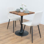 Black-round-tapered-cafe-&-bistro-table-solid-walnut-style-1